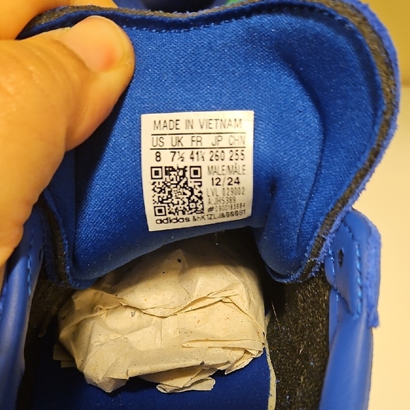 Adidas Gazelle Royal Blue with Green Stripes - Picture 4 of 5